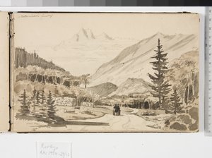 Alpenlandschap door Martinus Rørbye