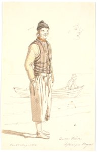 Anders Kruse. Visser in Skagen door Martinus Rørbye