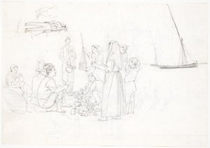 Studie van Volksleven door Martinus Rørbye
