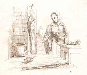 Illustratie voor "Halvhundrede Fabler for Børn" van Hey