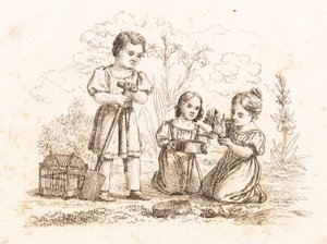 Illustratie voor "Halvhundrede Fabler voor Kinderen" door Hey door Martinus Rørbye