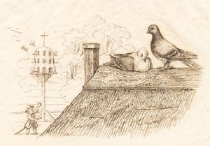 Illustratie voor "Halvhundrede Fabler for Børn" van Hey