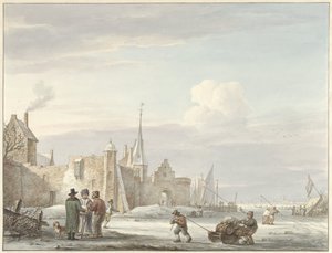 Stadsgezicht in de winter