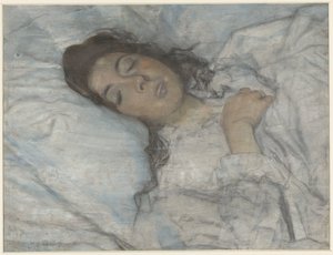 Slapende vrouw door Martinus van Andringa (signed by artist)