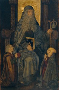 Sint Antonius de Abt en schenkers door Martín Bernat