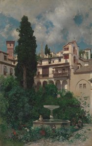 Een Spaanse Tuin door Martín Rico y Ortega