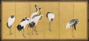Kranen, Anei-periode, 1772 door Maruyama Okyo