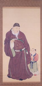 Guo Ziyi met een kind door Maruyama Okyo