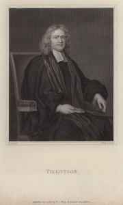 John Tillotson, Aartsbisschop van Canterbury (gravure) door Mary (after) Beale