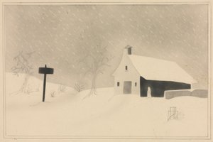 Sneeuwstorm in Vermont door Mary Altha Nims