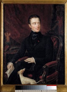 Portret van de Franse dichter Alphonse de Lamartine (1790-1869)