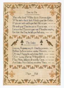 Rouwsampler door Mary Bechler