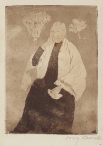 Een portret van de moeder van de kunstenaar door Mary Cassatt