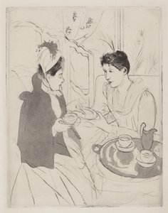 Theekransje, 1890-1891 door Mary Cassatt