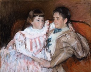 Louisine Havemeyer en haar dochter Electra door Mary Cassatt