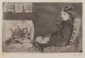 Lydia bij de Middagthee door Mary Cassatt