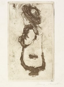 Mademoiselle Luguet in een jas en hoed, ca. 1883 door Mary Cassatt