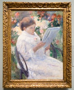 Op een balkon door Mary Cassatt