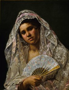 Spaanse danseres met een kanten mantilla, 1873