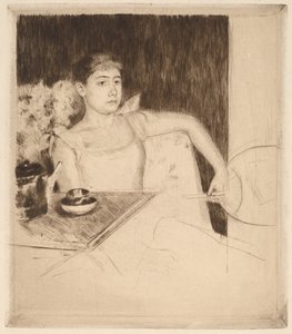 Thee door Mary Cassatt