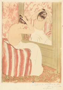 De Coiffure, 1890-1891 door Mary Cassatt