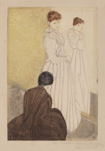 De Paskamer, 1890-1891 door Mary Cassatt