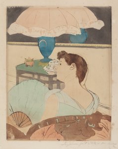 De lamp door Mary Cassatt