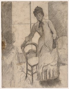 De Bezoeker recto, De Bezoeker verso, ca 1881