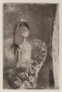 Wachten, ca. 1879 door Mary Cassatt