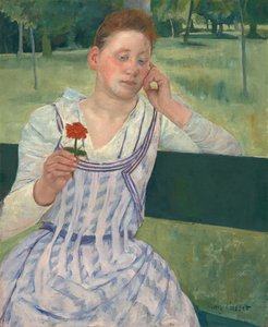 Vrouw met een rode zinnia, 1891