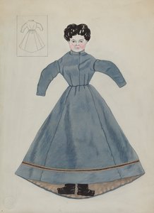 Pop en Jurk, c. 1937 door Mary E Humes