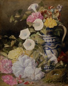 Een Stilleven met een Vaas Bloemen door Mary Elizabeth Duffield