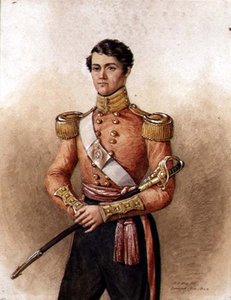 Portret van majoor Charles Hamilton Wake (overleden 1871) 34e Native Indian Infantry