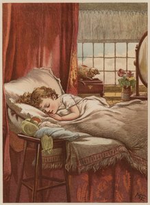 Kind slaapt in bed