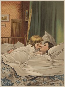 Kind in bed met moeder