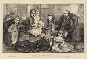 Hun Koninklijke Hoogheden de Prins en Prinses van Wales met hun Kinderen door Mary Ellen Edwards
