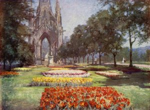 Schotse Tuinen: Princes Street Gardens, Edinburgh door Mary Georgina Wade Wilson