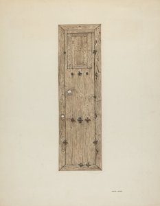 Met Koper Bezaaide Deur Een van een Paar, c. 1939 door Mary Hansen