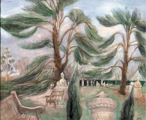Chiswick House; ceders en sfinxen