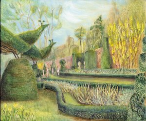De Lange tuin, Cliveden: Topiary
