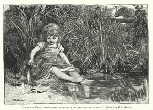 Silas Marner - Hier zat Eppie, vrolijk pratend tegen haar eigen kleine laars door Mary L. Gow
