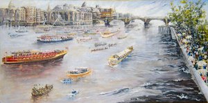 Jubileumoptocht op de Theems door Mary Smith