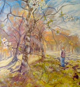 Lentewandeling onder de bloesems door Mary Smith