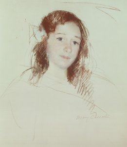 Hoofd van Adele door Mary Cassatt