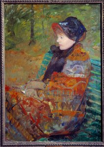 Portret van Mademoiselle C Lydia Cassatt, zus van de kunstenaar, door Mary Cassatt, 1880