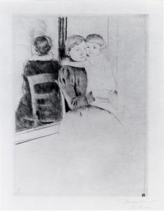 De Spiegel door Mary Stevenson Cassatt