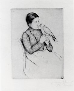 De Papegaai door Mary Stevenson Cassatt