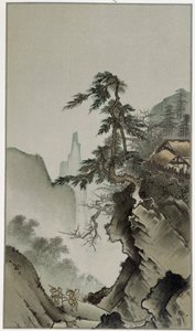 Japanse campagne. Schilderij toegeschreven aan Kano Masanobu