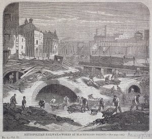 Blackfriars Bridge, Londen, 1863
