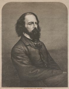 Portret van Alfred, Lord Tennyson 1809-1892, 1864 door Mason Jackson